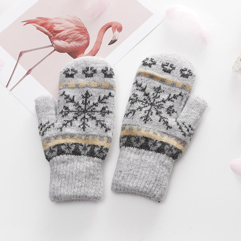 Outdoor Double-layer Warm And Cold-proof Women's Gloves