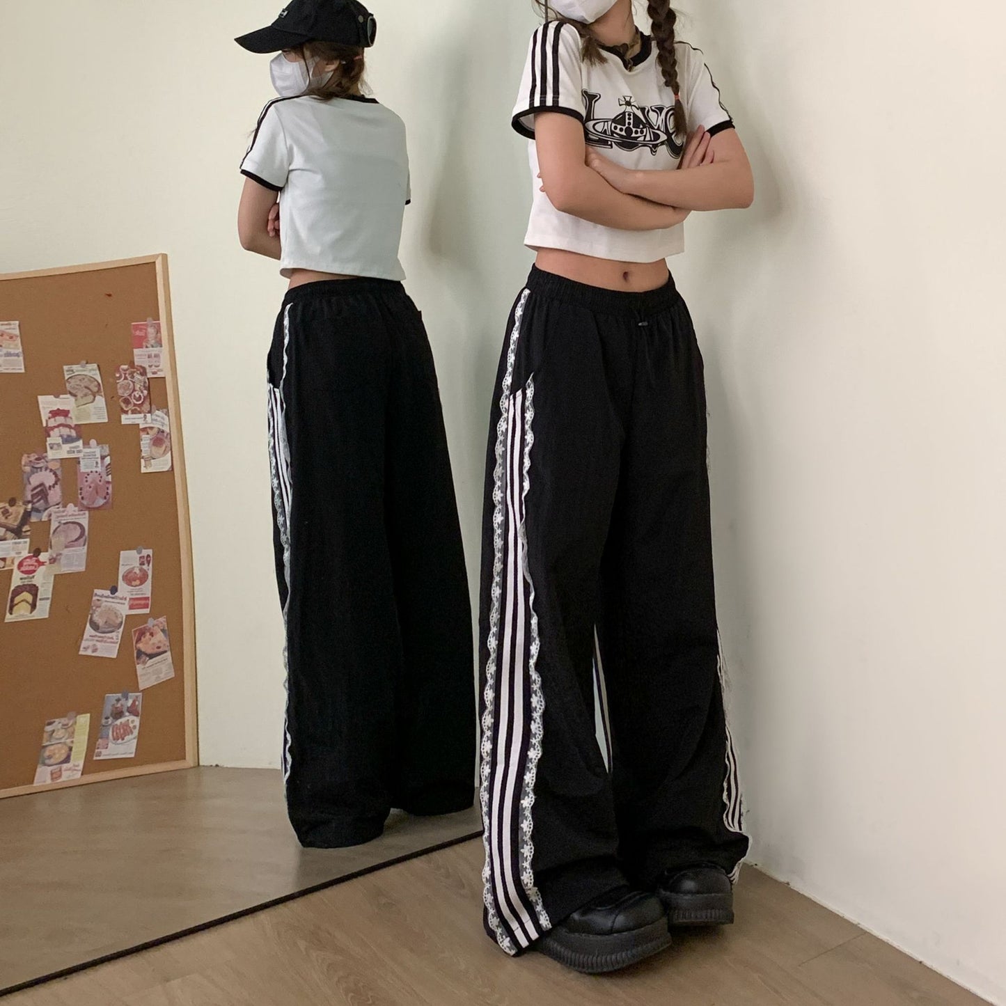 Edge Black Strip Sports Pants