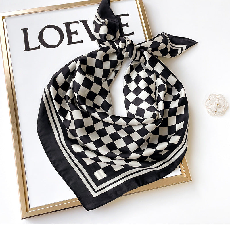 Women's Spot  Silk Square Scarf Keep Warm