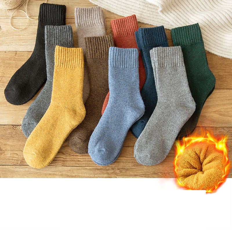 Plus Velvet Thick Warm Towel Long Tube Cotton Socks