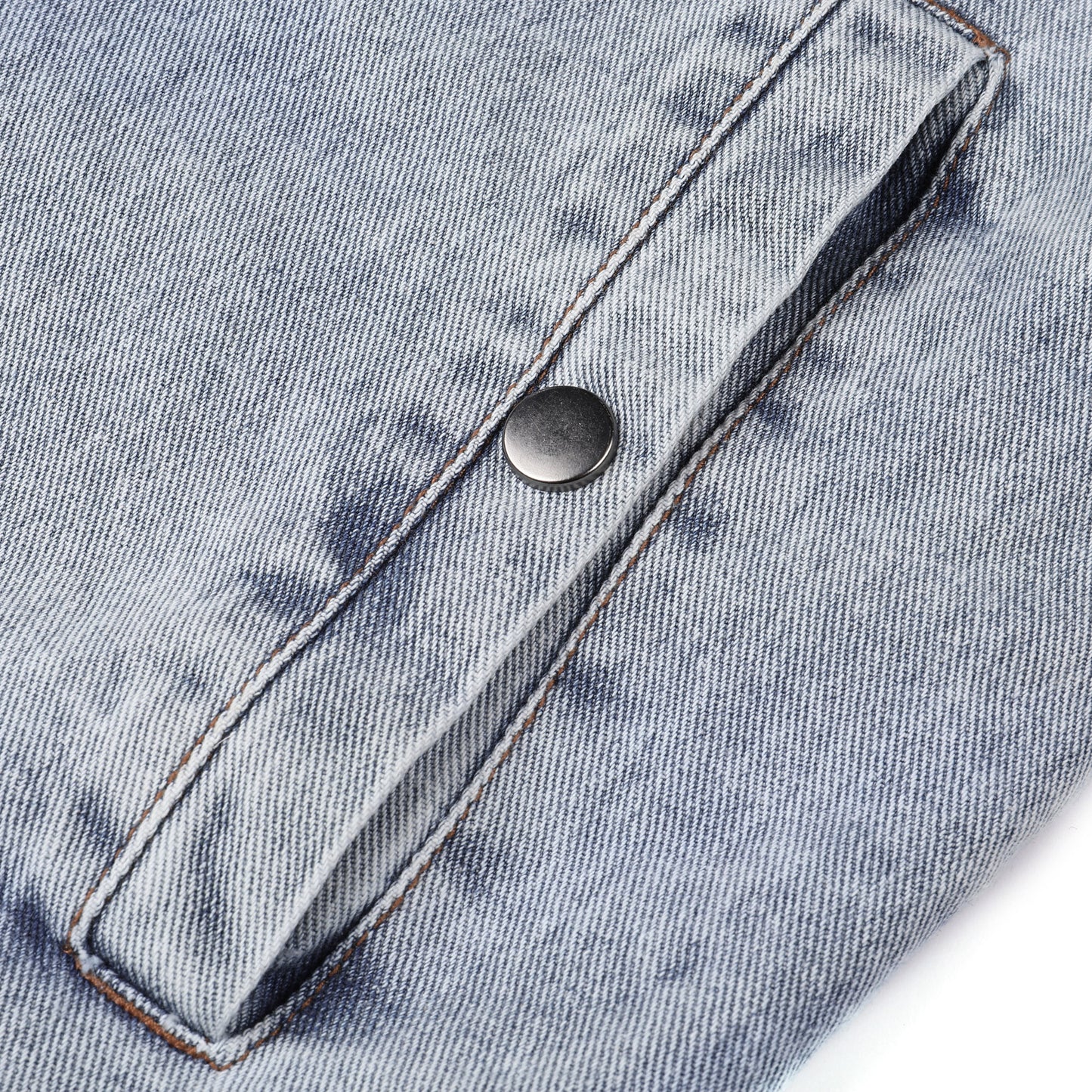 Men's Retro Denim Patchwork Jacket - Trendy Style