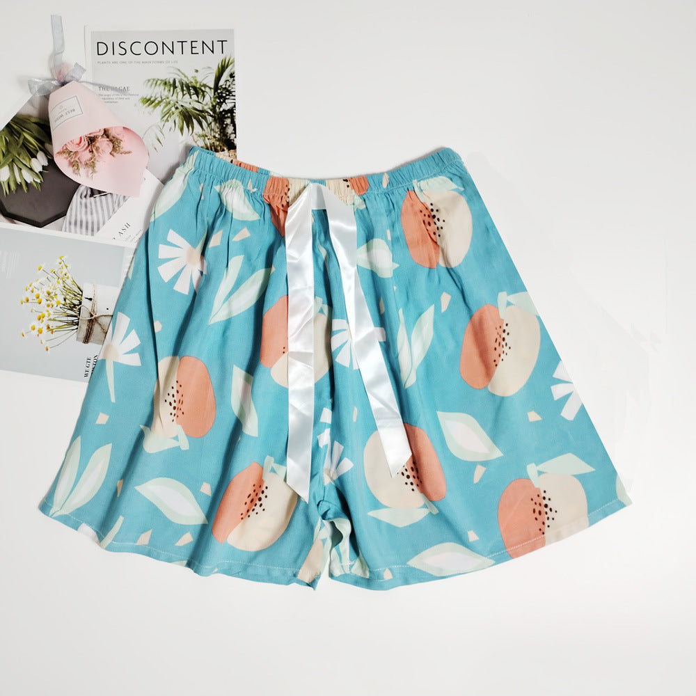 Women's Cotton Silk Shorts Plus Size Homewear Beach Pants