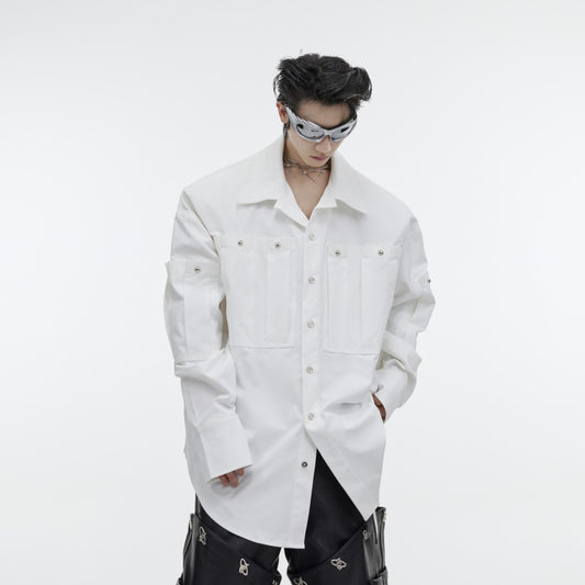 Metal Decorated Cardigan With Long Sleeves For Men