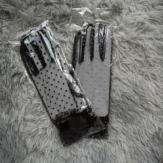 Lace Sunscreen Spots Cycling Dress Short Thin Mesh Lace Wedding Gloves