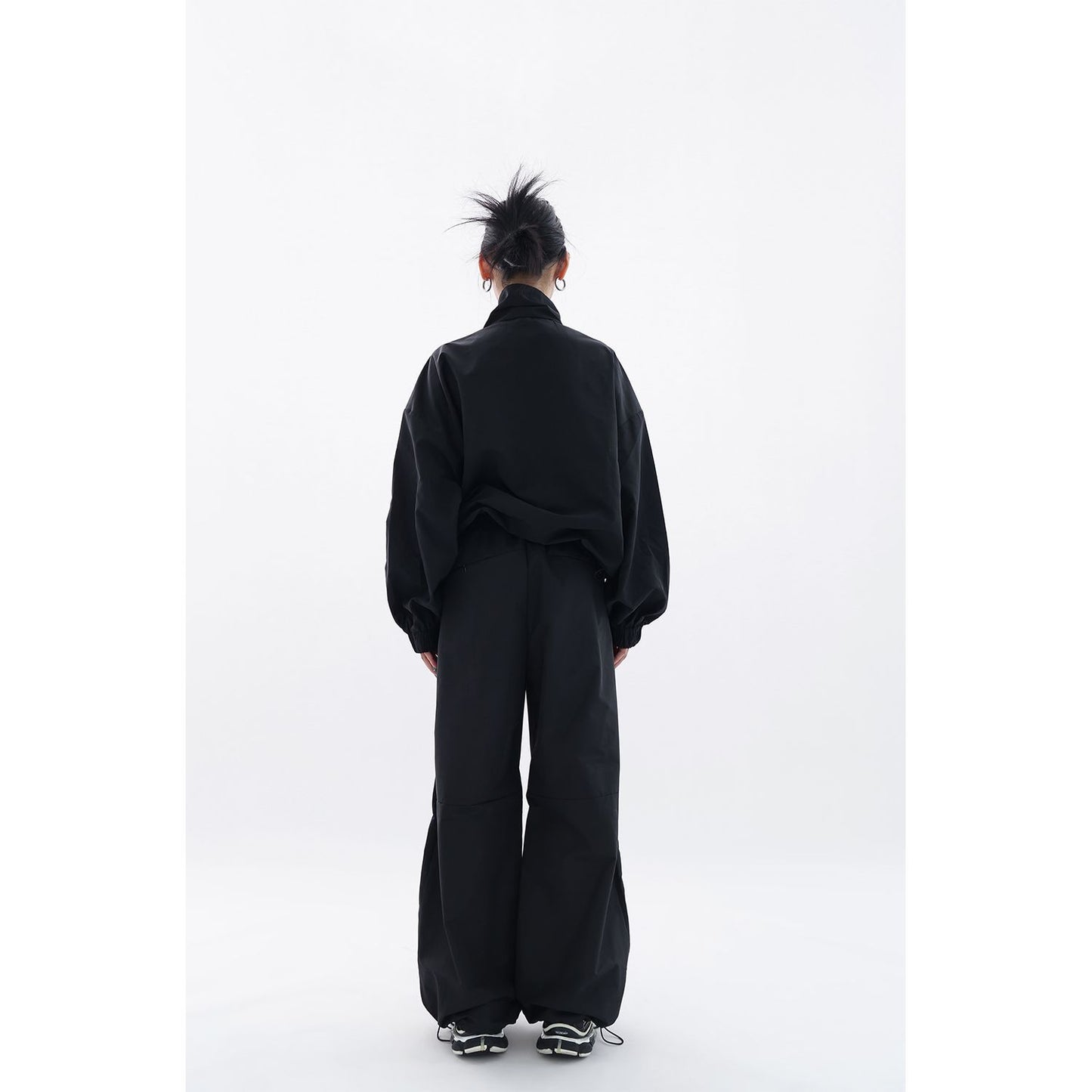 Women's Sports Shell Jacket Cardigan Coat Wide Leg Pants