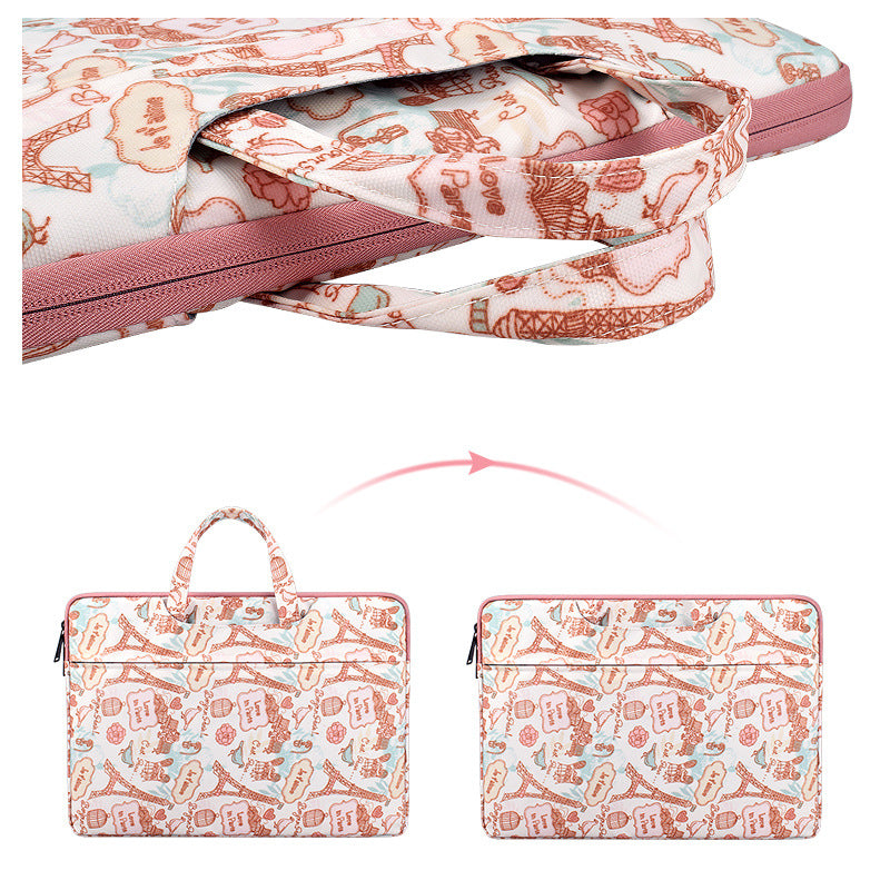 Ladies Canvas Portable Notebook Liner Bag