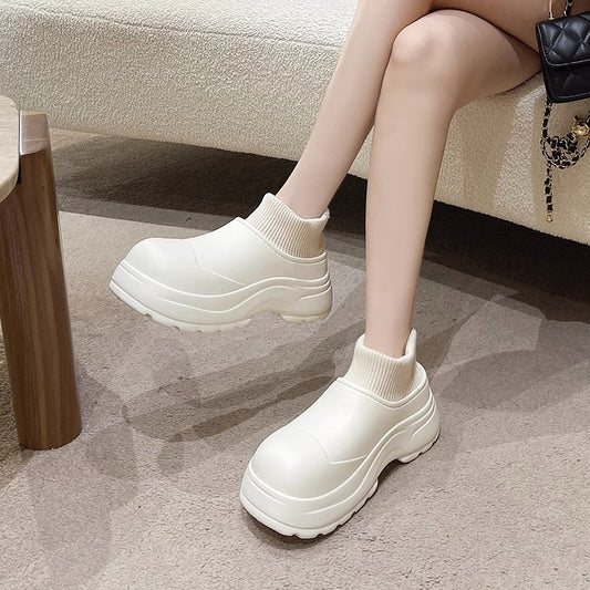 Korean Warm Cotton Slippers Bag Heel