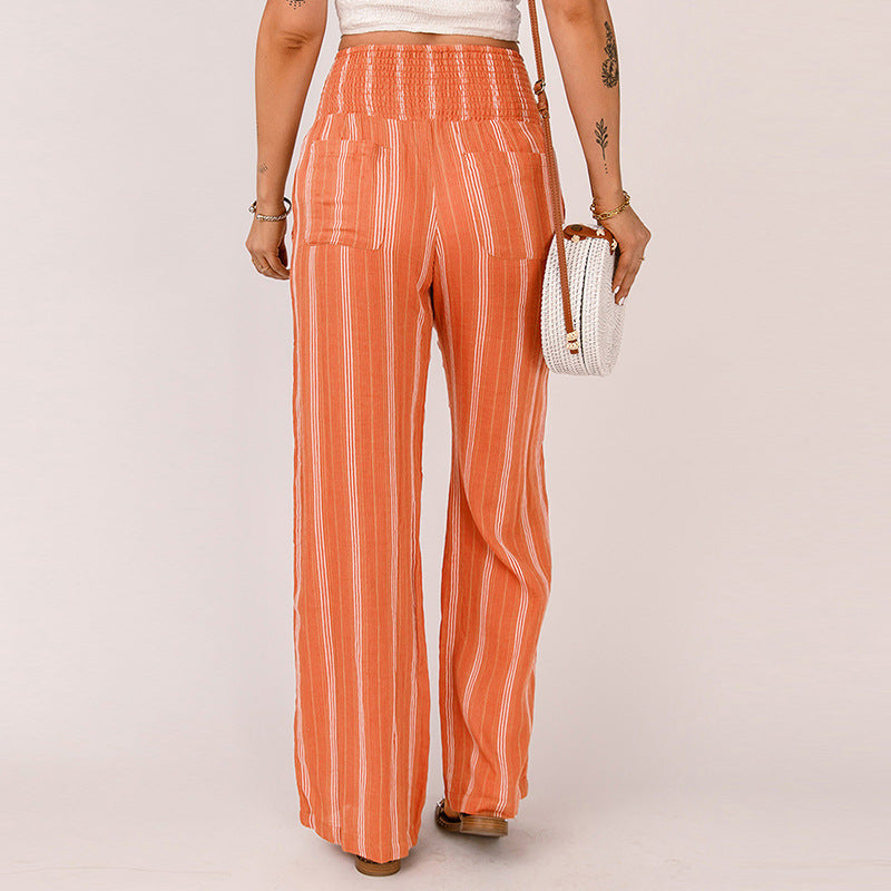 Striped Printed Women's Trousers Summer