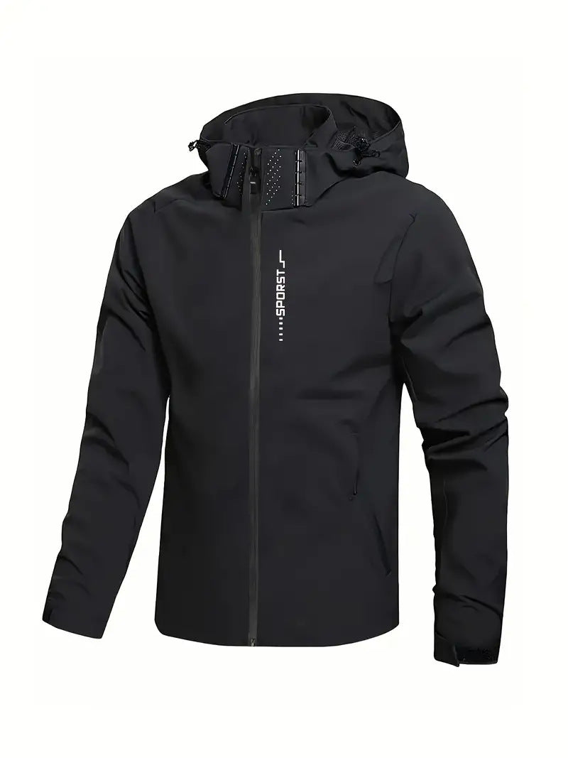 Solid Color Hooded Loose Cargo Zipper Japanese Style