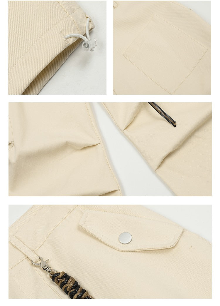 Men's And Women's Retro Wide Leg Workwear Pants