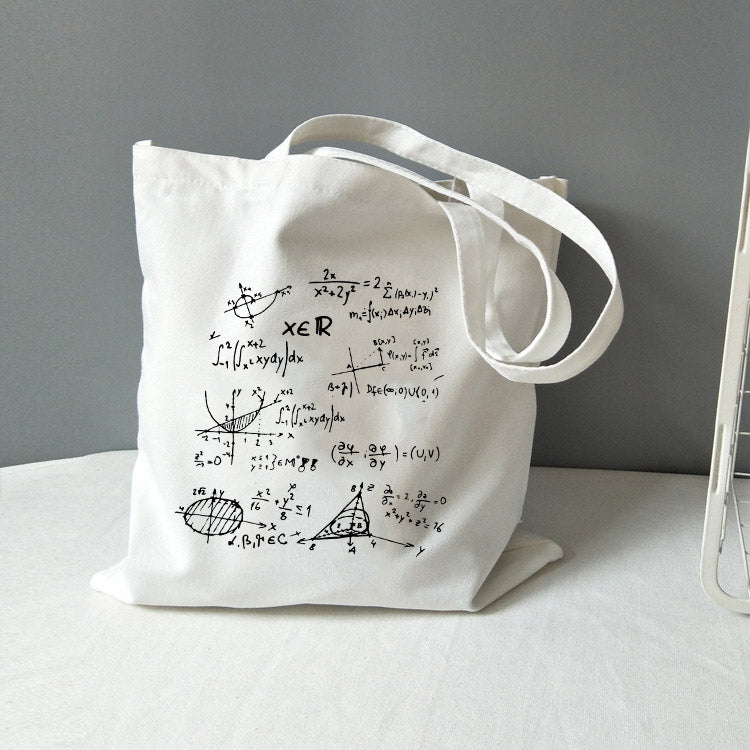 Chemistry Tote Bag Canvas All You Need Is Love Math Graphic