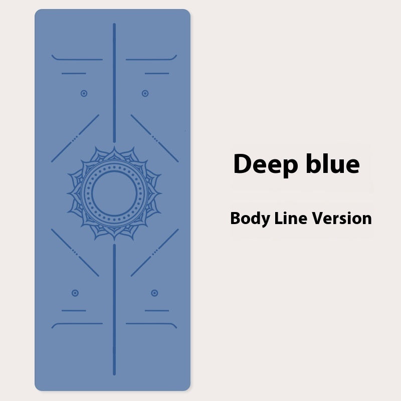 Pu Rubber Natural Rubber Non-slip Body Line Fitness Yoga Mat