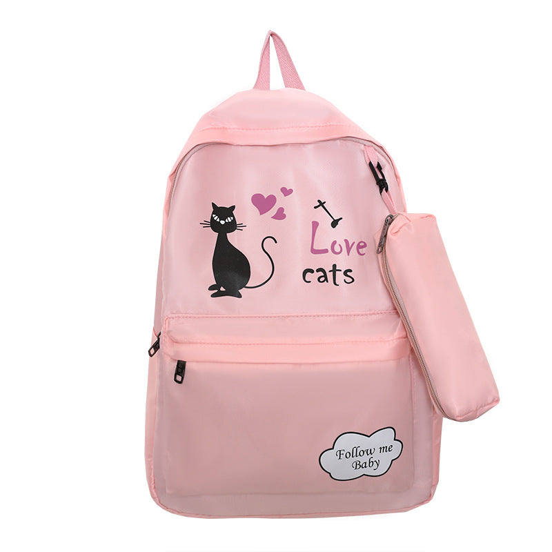Female Cartoon Print Large-capacity Backpack