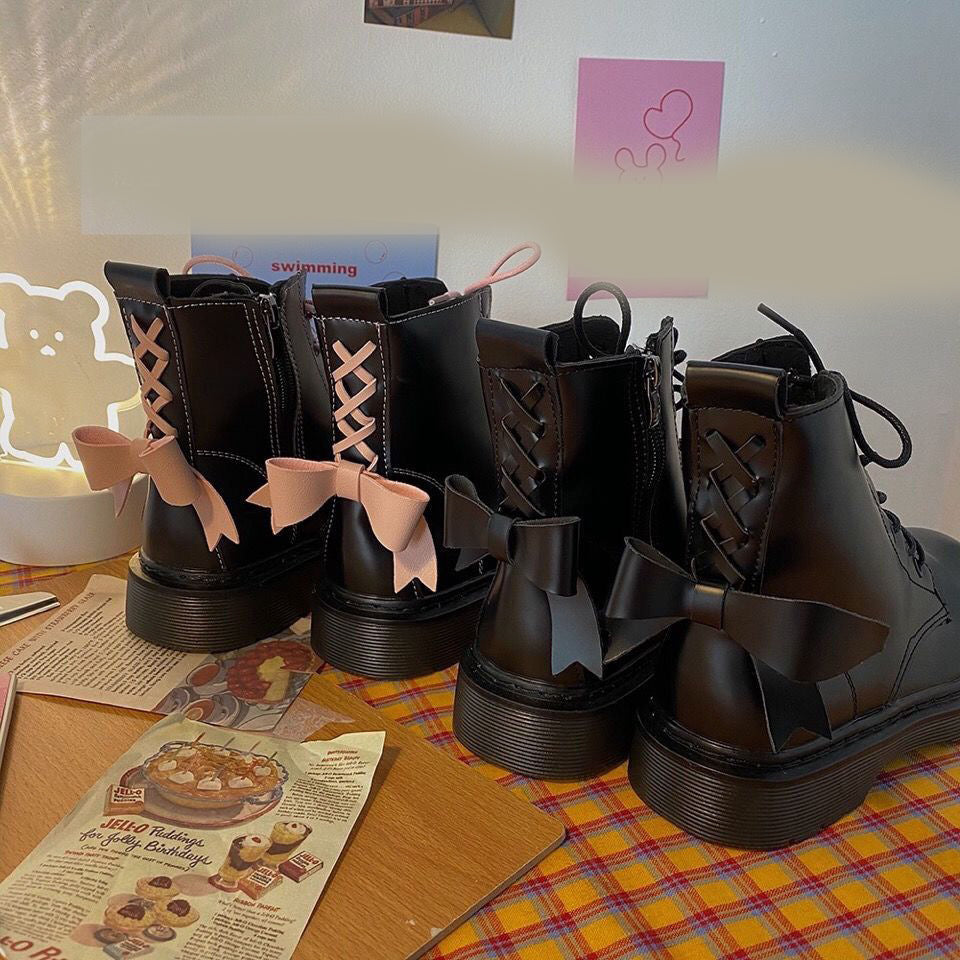 Fashion Women's Platform Bow Martin Boots