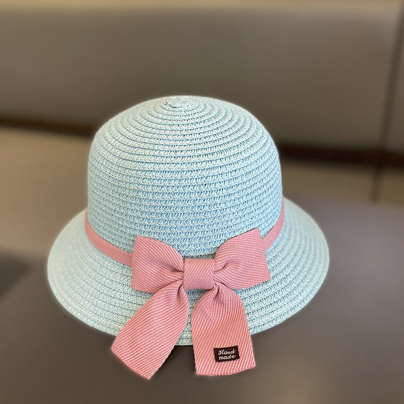 Children's Sun Visor Hat Girls Straw Hat Set