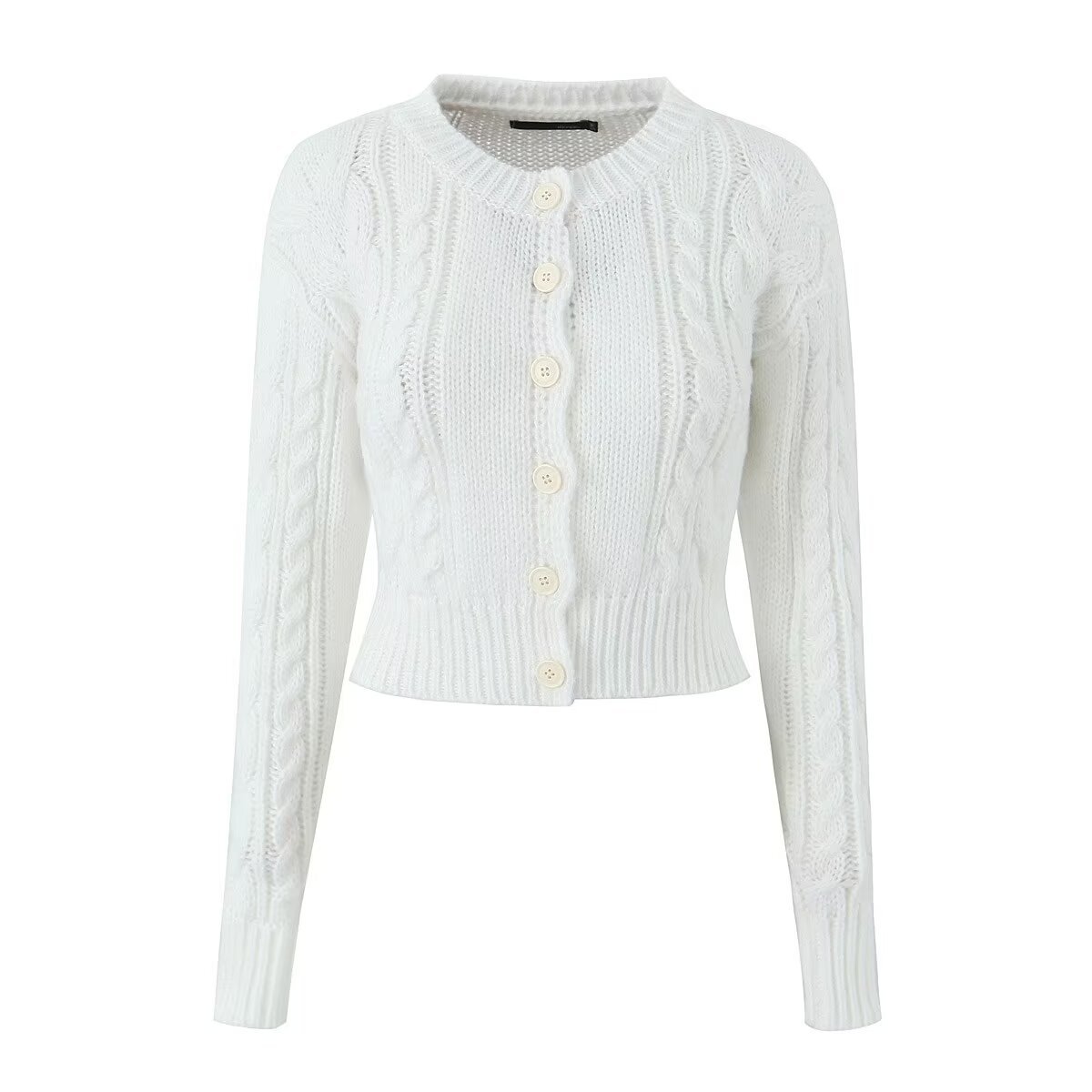 Women's Long-sleeved Knitted Cardigan Short Sweater