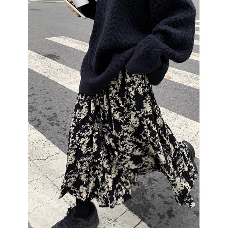 Women's Western Style Slimming Tie-dyed Skirt
