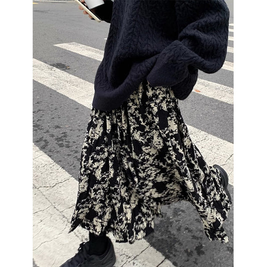 Women's Western Style Slimming Tie-dyed Skirt