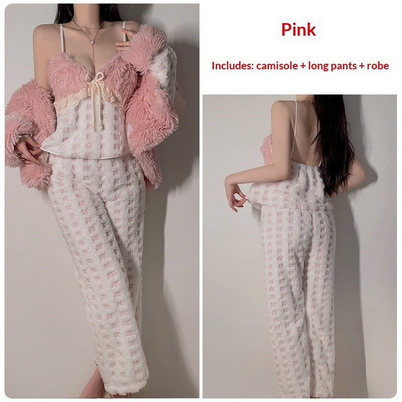 Coral Fleece Cozy Home Set For Girls