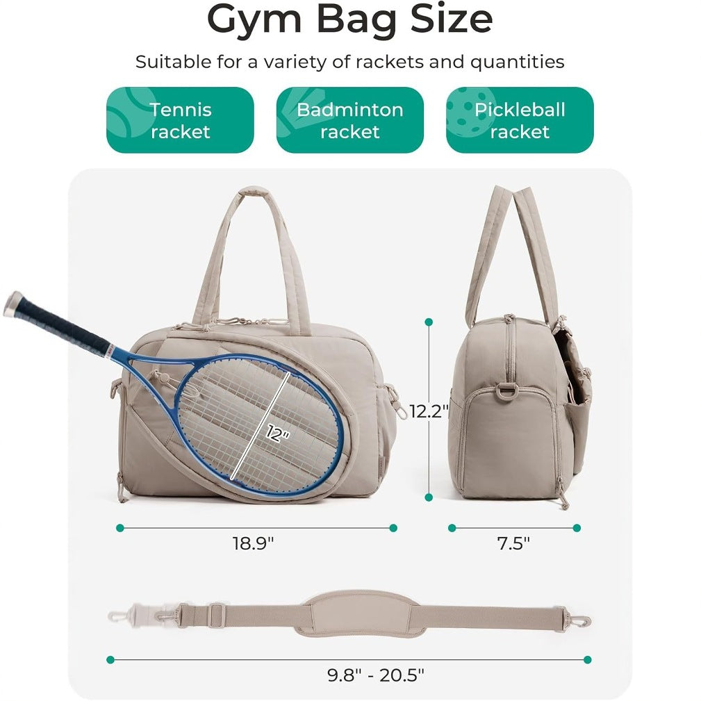 Foldable Portable With Shoe Compartments Shoulder Bag