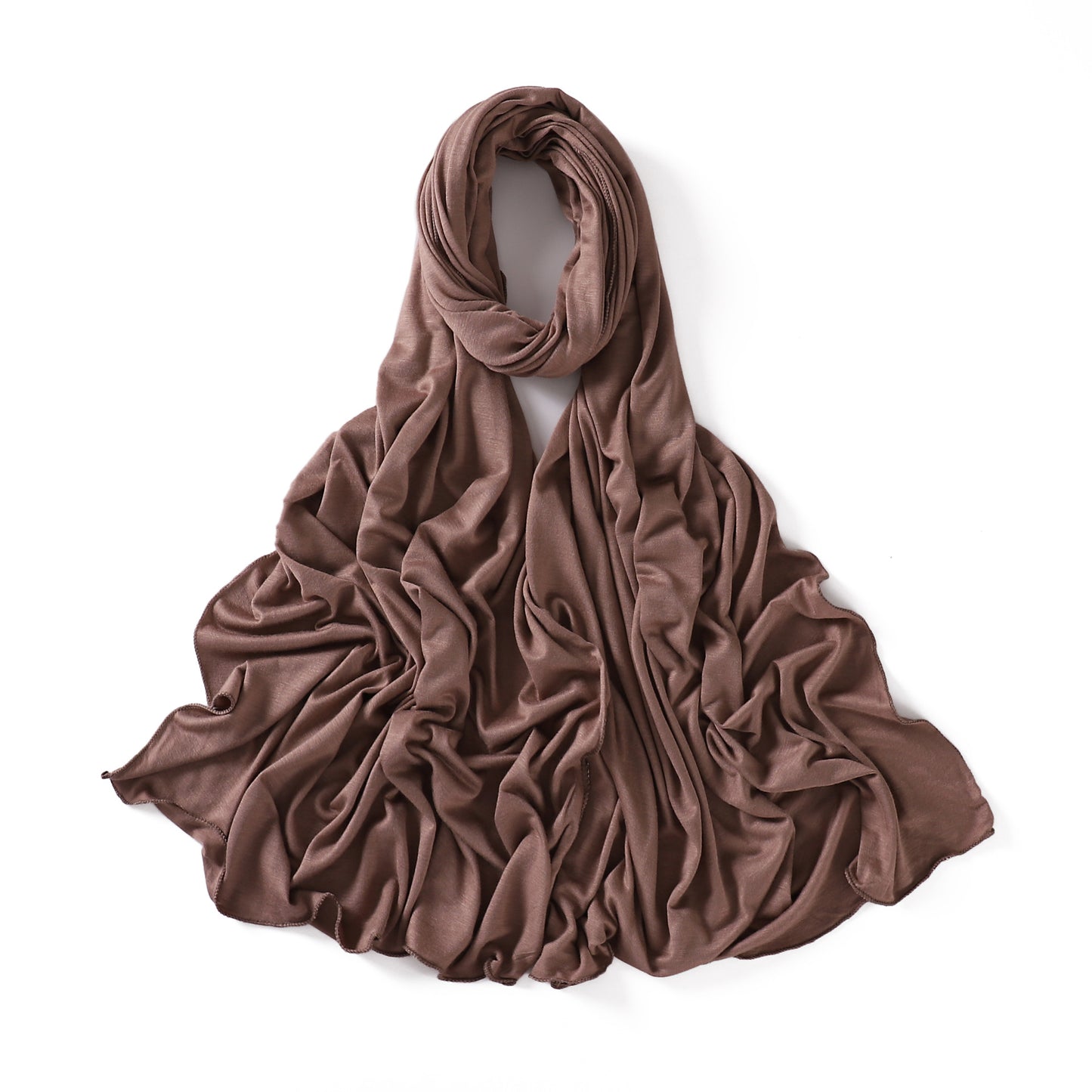 Colors Solid Color Modal Scarf Small Size Monochrome Jersey Veil Mercerized Cotton Scarf