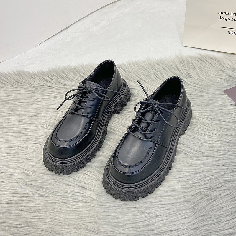 Thick-soled Casual Shoes Winter Lace Student Single