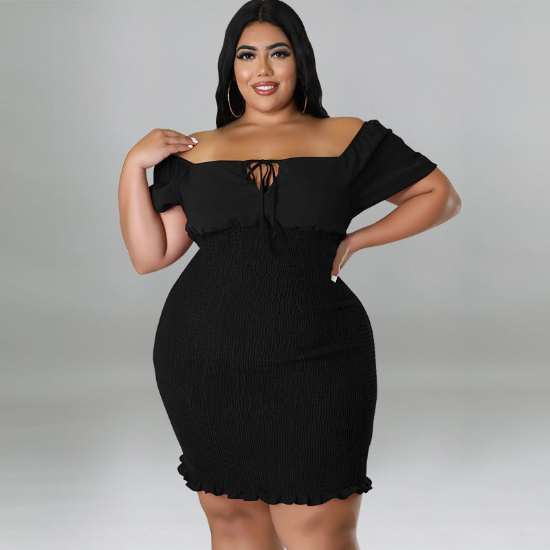 Womens New Summer Off-the-Shoulder Bodycon Dress