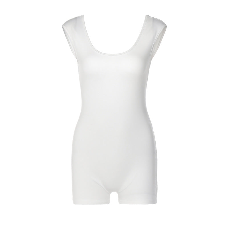 European And American Women's Solid Color Sports And Leisure Bodysuit