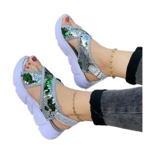 Women's Fashion Comfortable Platform Sequin Sandals