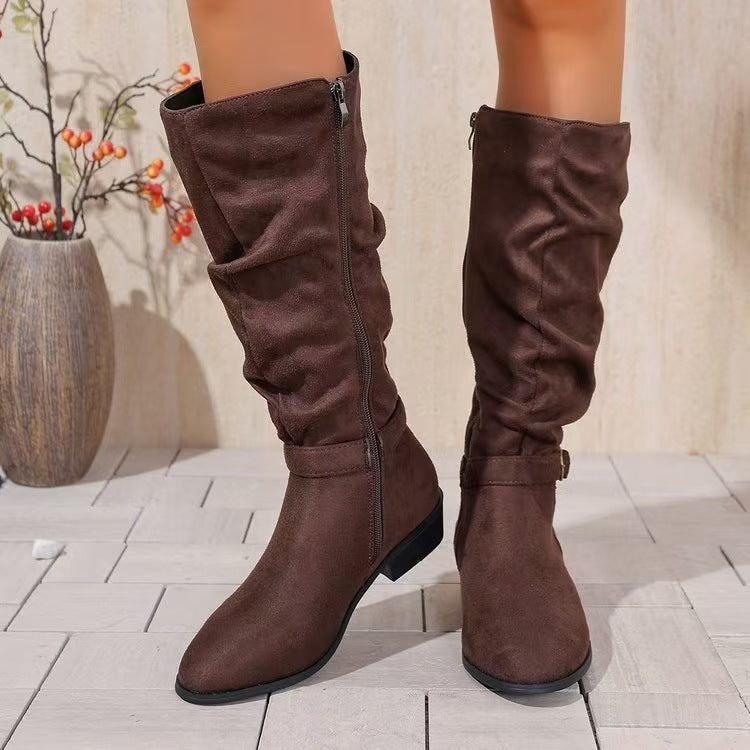 New Autumn Winter Belt Buckle Accessory For Womens Long Boots