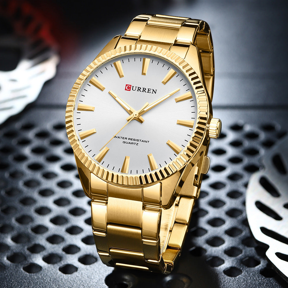 Business Mens Waterproof Round Pin-Strap Watch