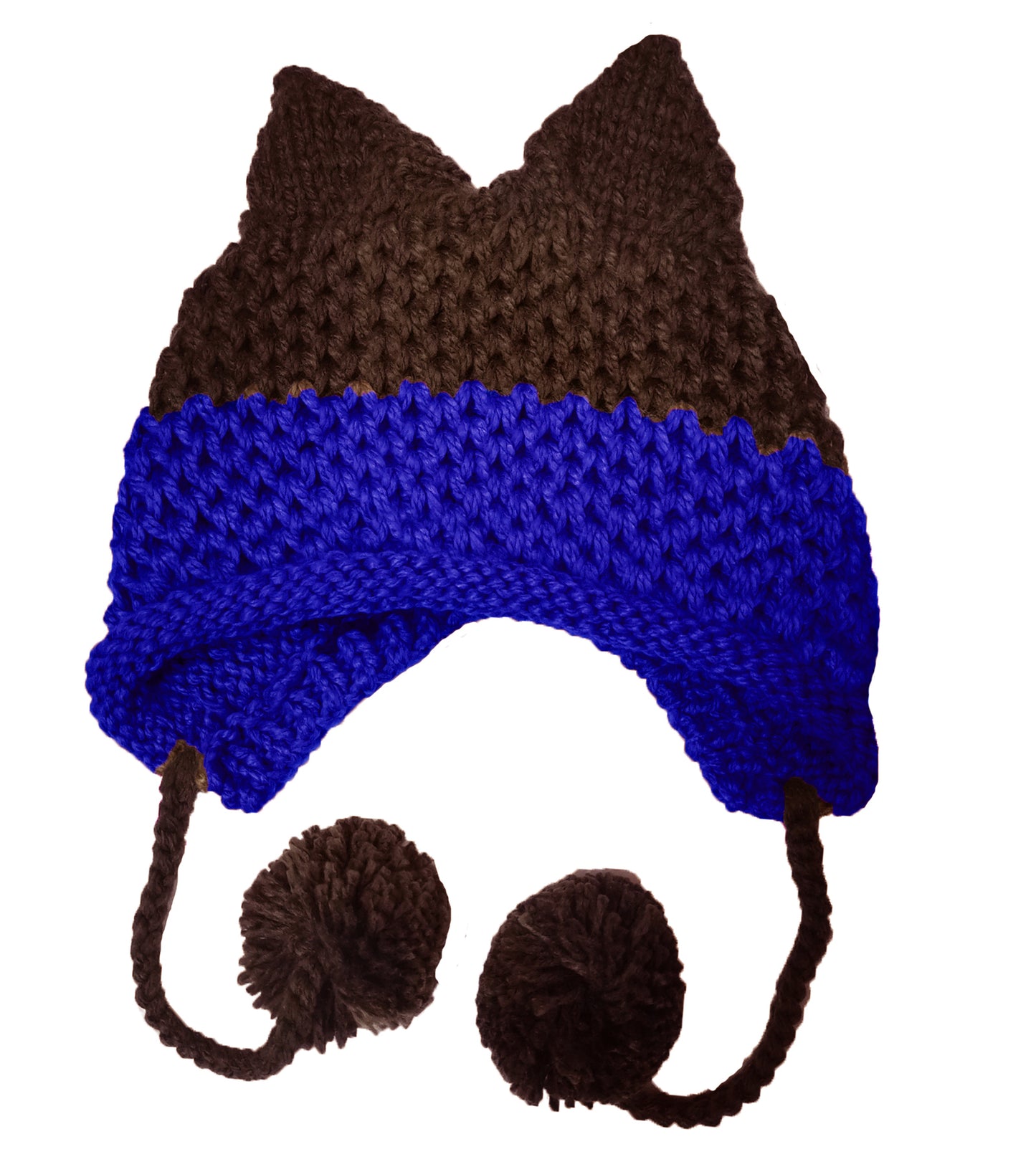 Fox Hat Colorblock Ear Fur Ball