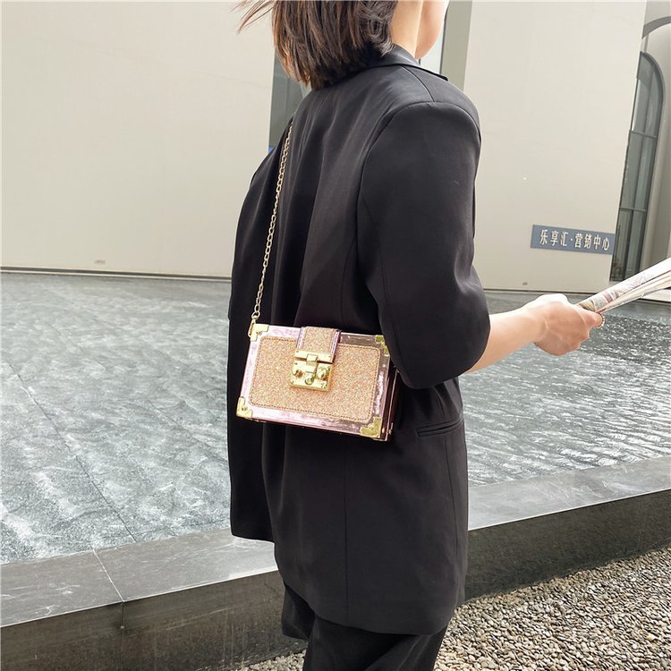 Personalized Gradient Color Sequins Ladies Chain Pouch