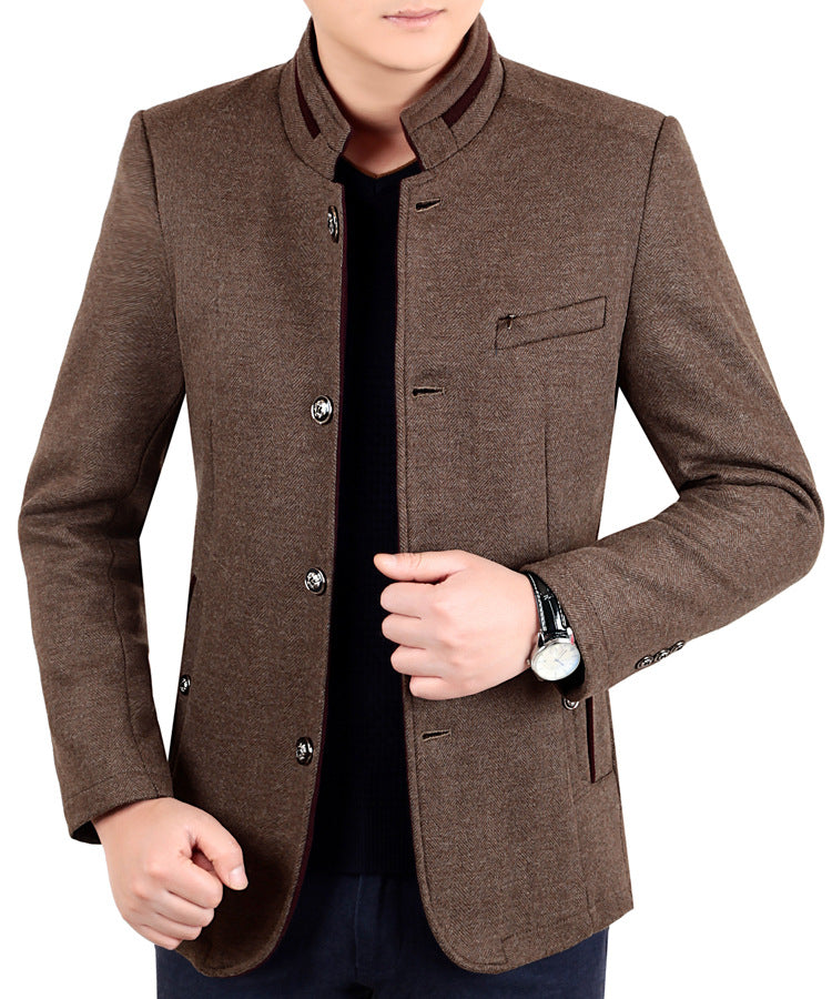 New AutumnWinter Men's Business-Style Fashion Wool Jacket