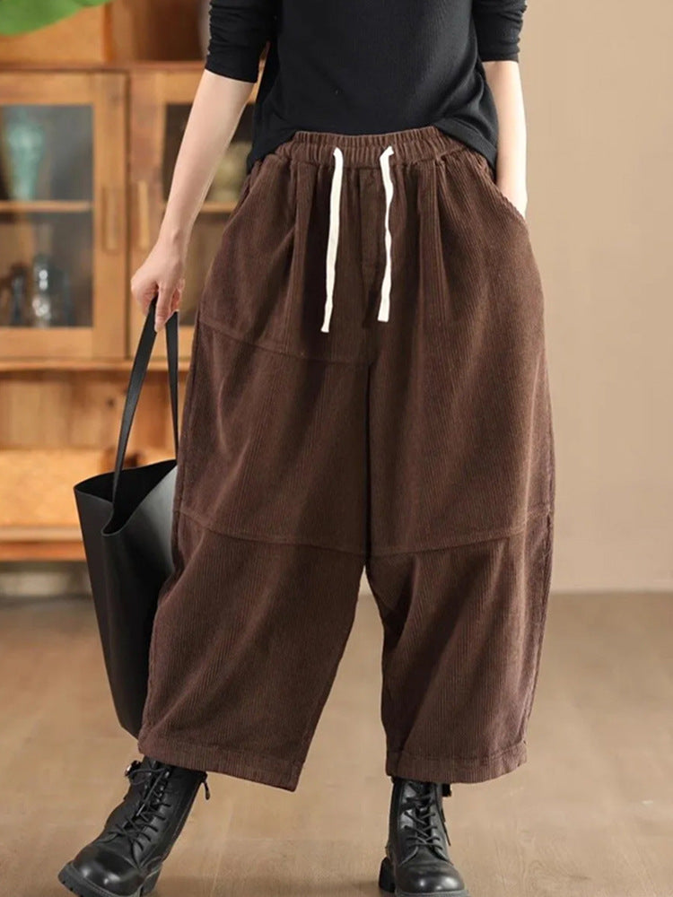 Stylish Harem Pants With A Designer Touch, Hong Kong-style Plus-size Trousers