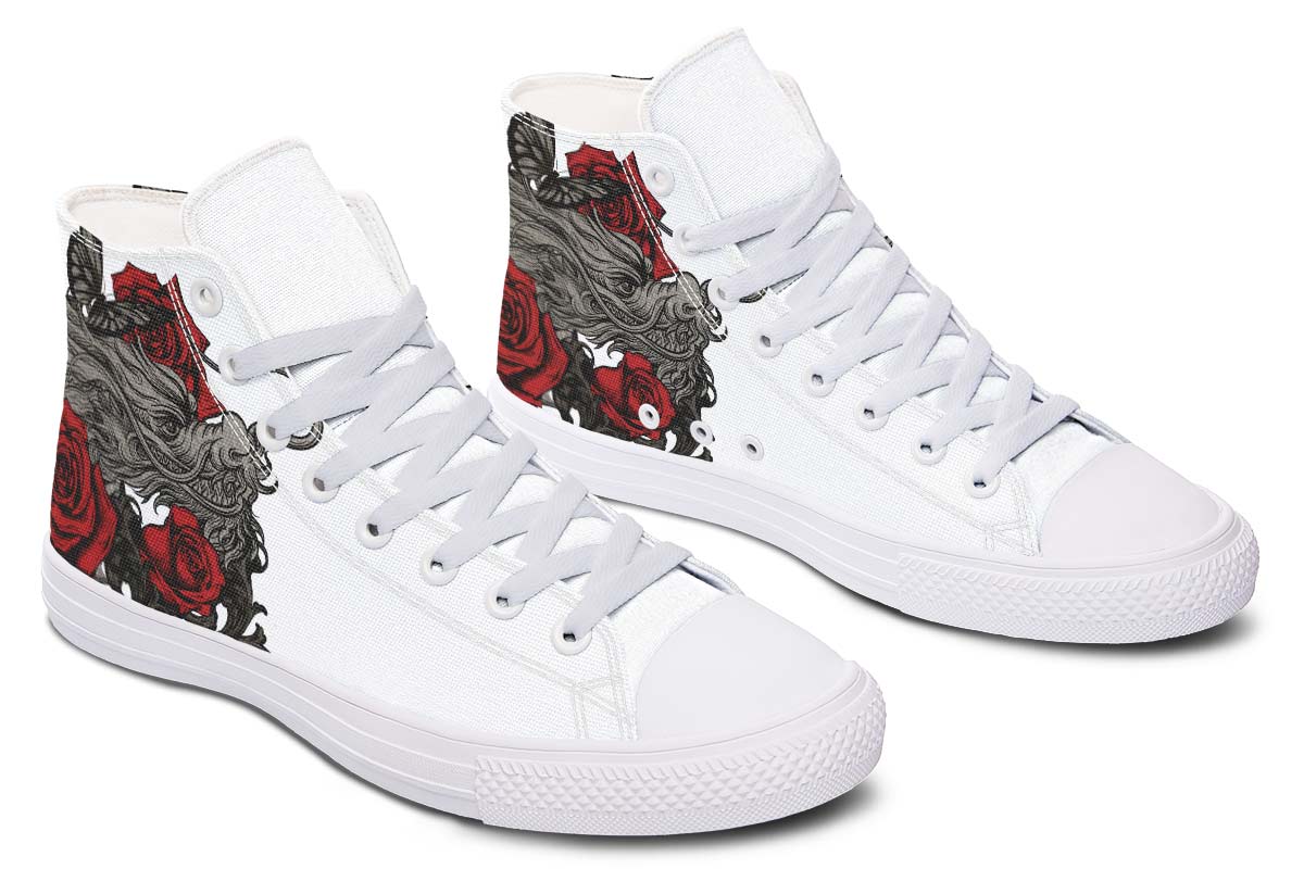 Printed Couple High-top Canvas Shoes