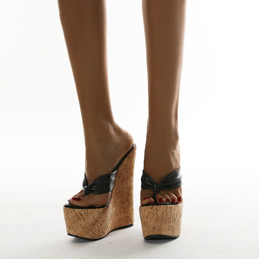 Women's 16 Cm High Heel Flip Flops Sandals And Slippers