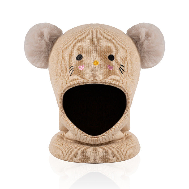 Embroidery Cartoon Cat Hat For Boys And Girls