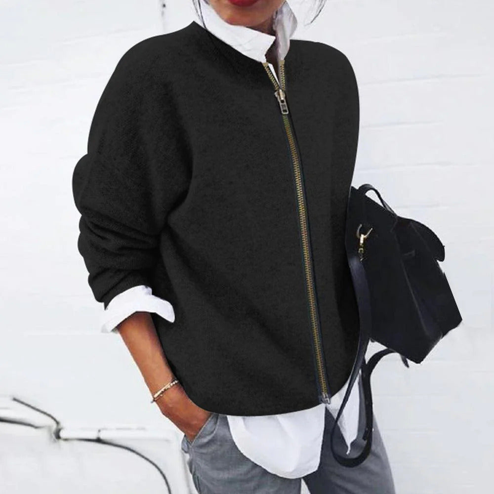 Women's Round Neck Soft Sweater Casual Coat Sweater