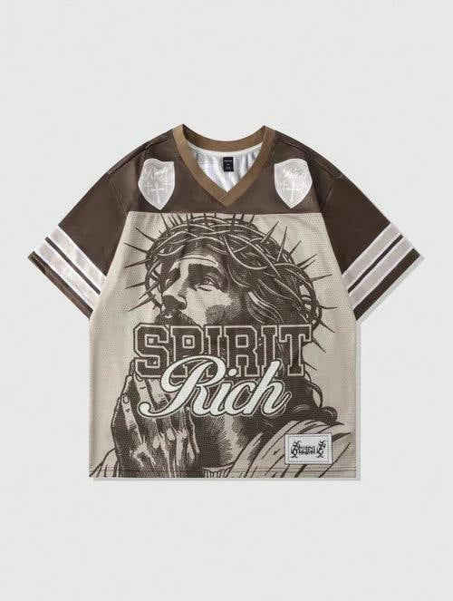 Retro trøje til mænd og kvinder, løs V-hals, sportst-shirt, ét stykke, dropshipping