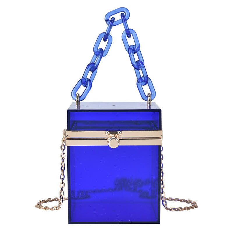 Korean Acrylic Transparent Ins Chain Messenger Bag