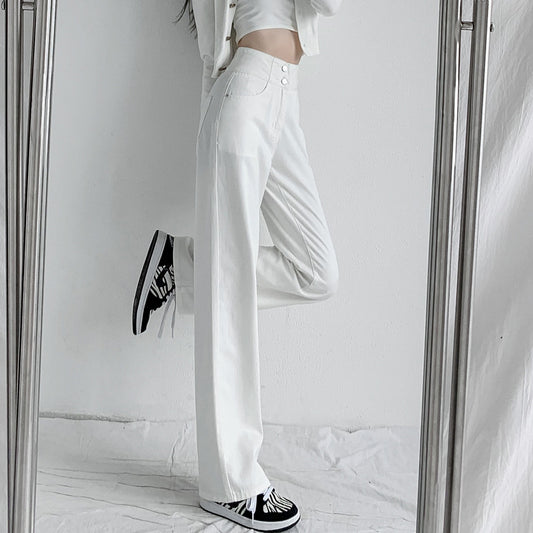 Loose Slim And Drapey Ripped Wide-leg Pants