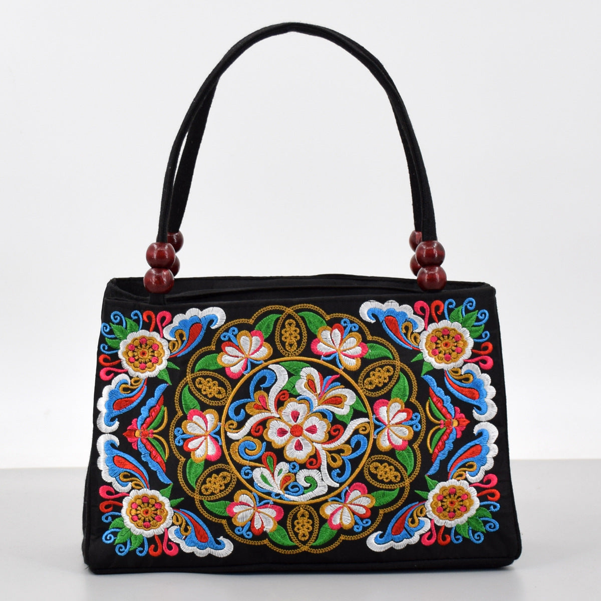Women's Ethnic Style Double Sided Embroidery Handbag