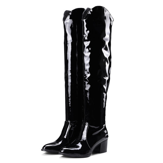 Women's Boots Leopard Print Pointed Toe Boots