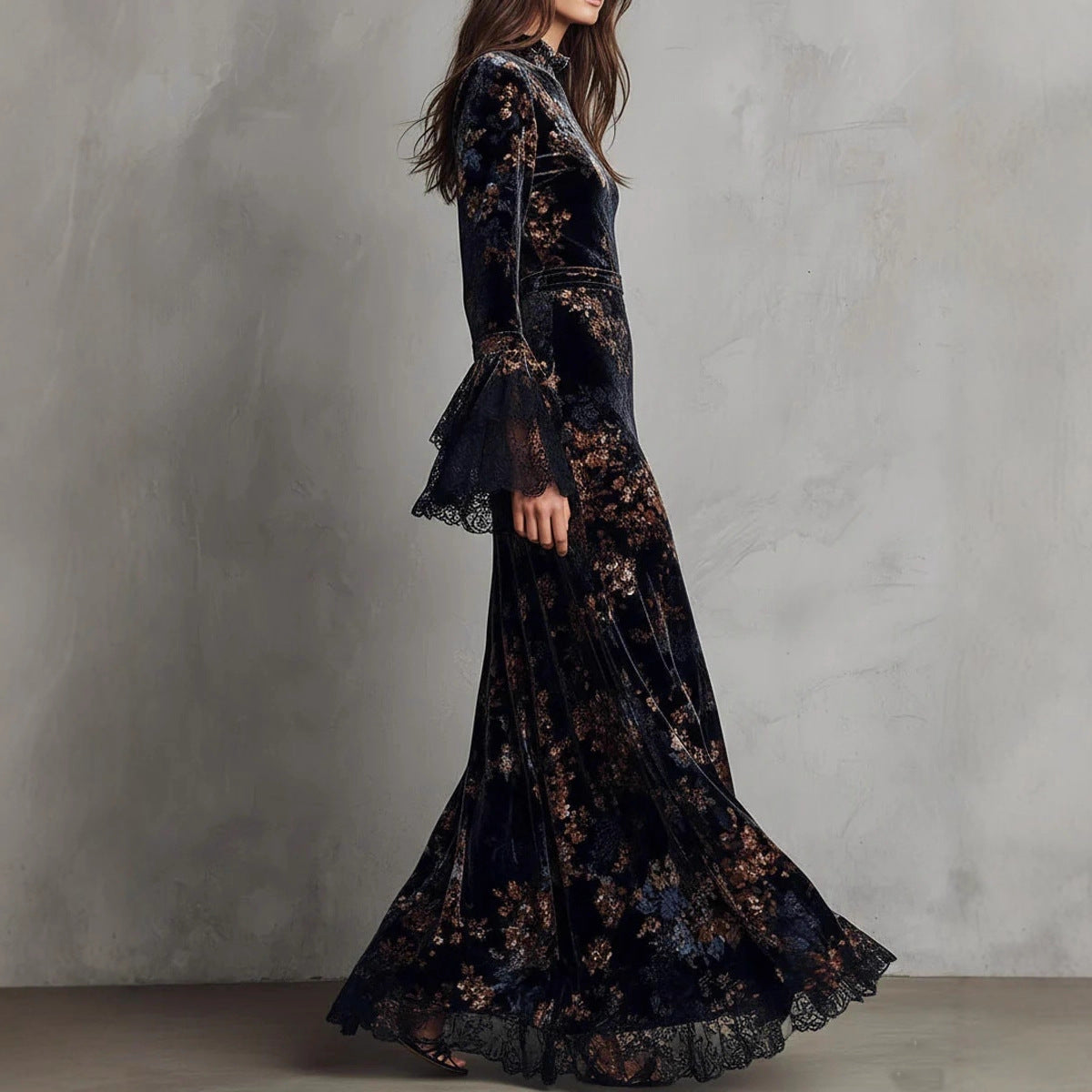 Slimming Velvet Cheongsam Evening Dress Dress