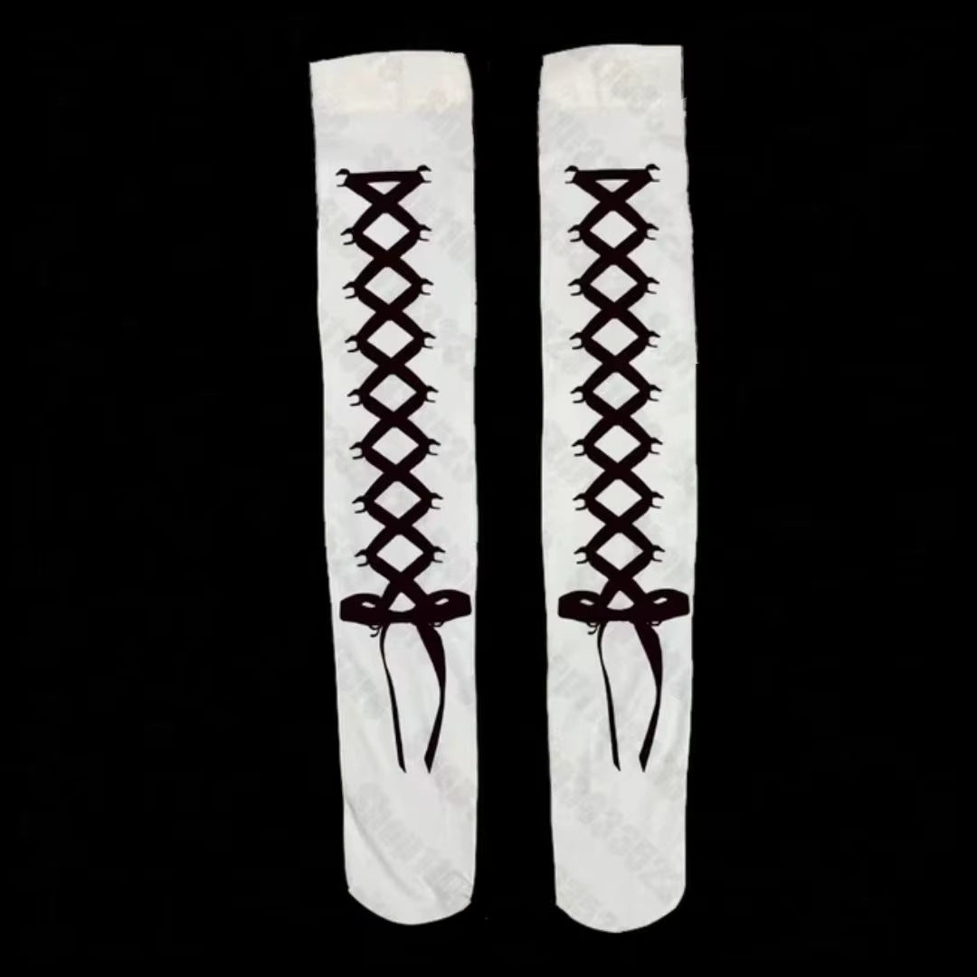 Printed Socks For Women Over The Knee Tube Socks