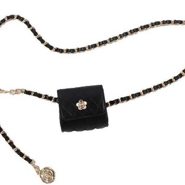 Rhombus Waist Chain Accessories Women's Small Square Bag