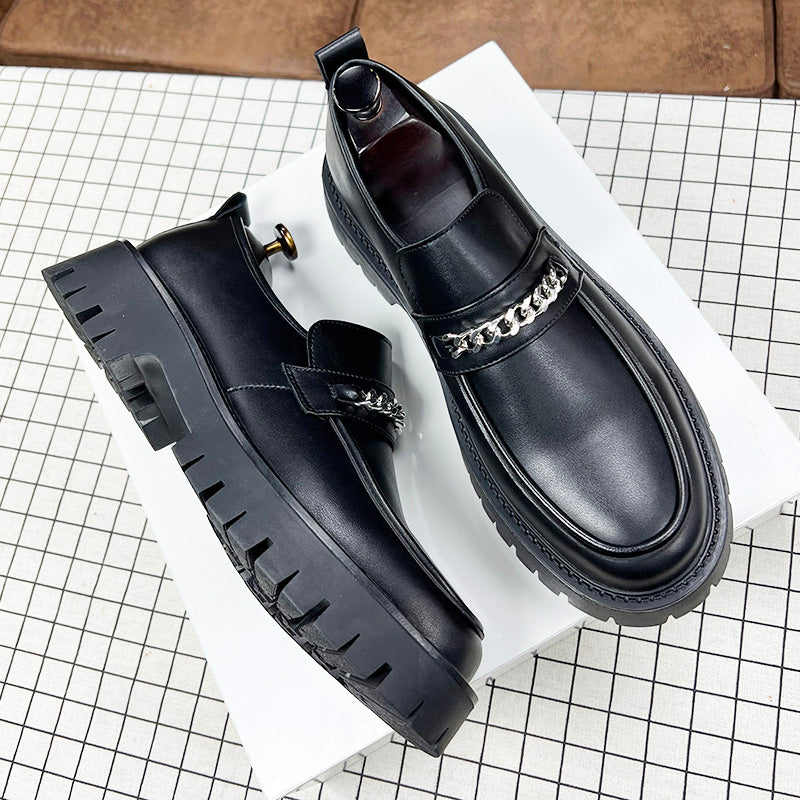 Black Hairstylist Korean Style British Casual Slip-On Shoes