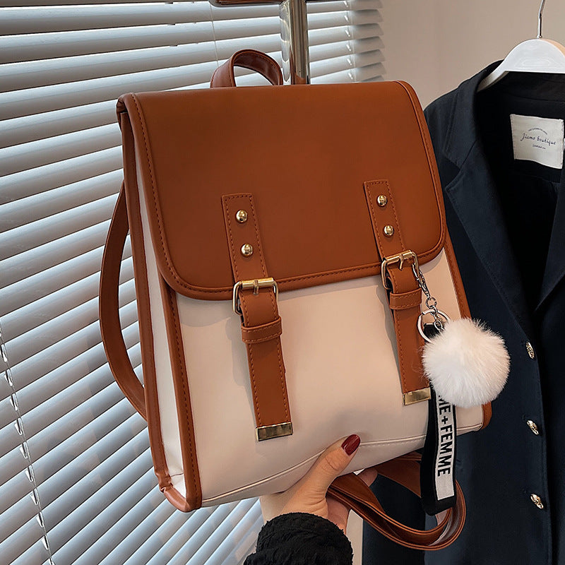 Multi Functional Women's Backpack With New Texture And Fashion Niche