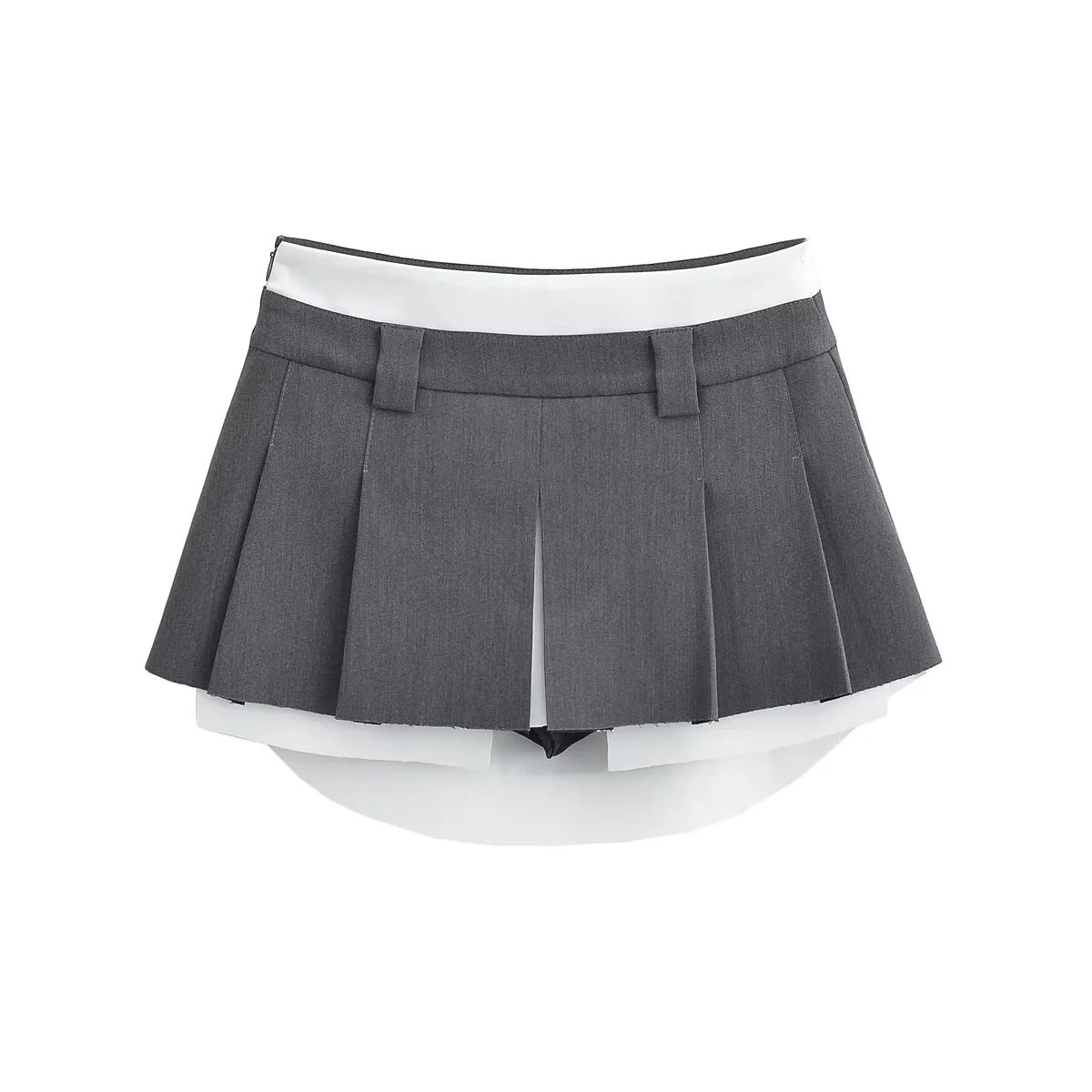Low Waist Skirt Retro Hip-wrapped Pleated Skirt